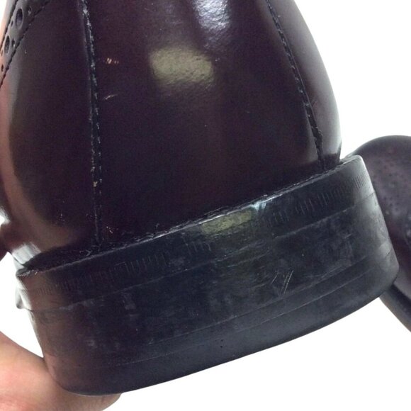 Cole Haan Mens Burgundy Leather Wingtip Oxford Shoes Size 10.5 M - Picture 7 of 10